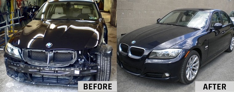 Accident Repair - BMW Car Before and After