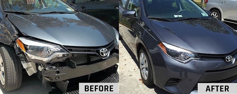 Accident Repair - Toyota Corolla Before and After