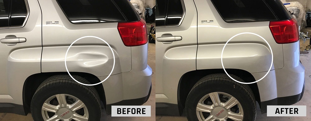 Paintless Dent Repair - GM Cacadia Before and After