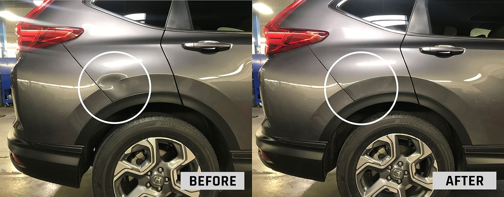 Paintless Dent Repair - Honda CRV Before and After